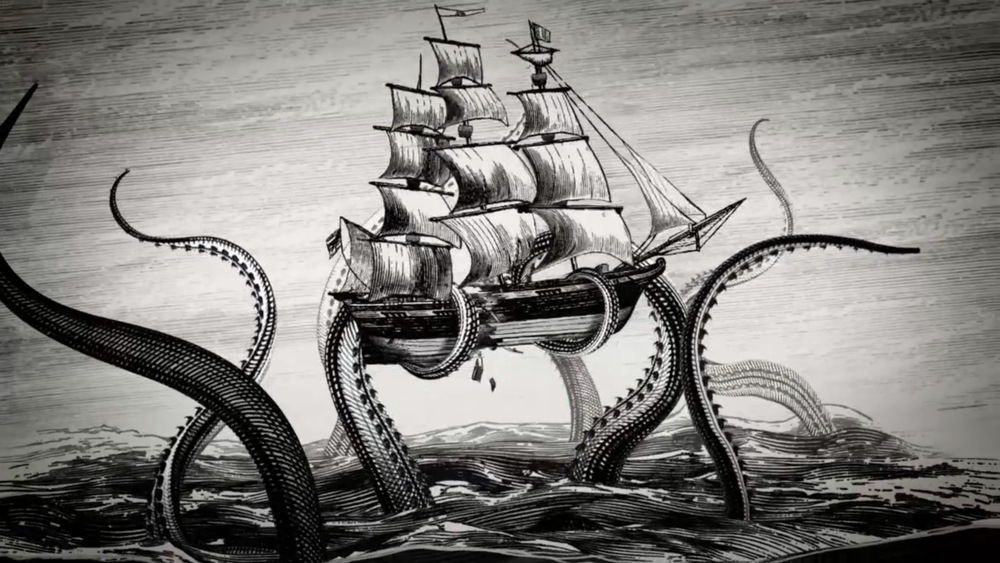 Kraken Atacando um Navio